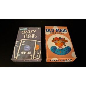 Hoyle Crazy Eights & Dimestore Dreams Old Maid Card Games Lot of 2 Complete